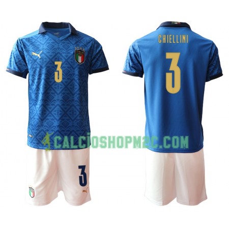Italia Chiellini 3 Bambino Maglia Prima Euro 2020 Manica Corta (+ Pantaloncini)